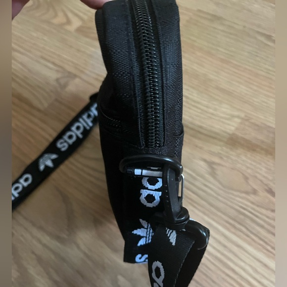 Adidas Black Crossbody Bag with White Accents - Picture 3 of 5